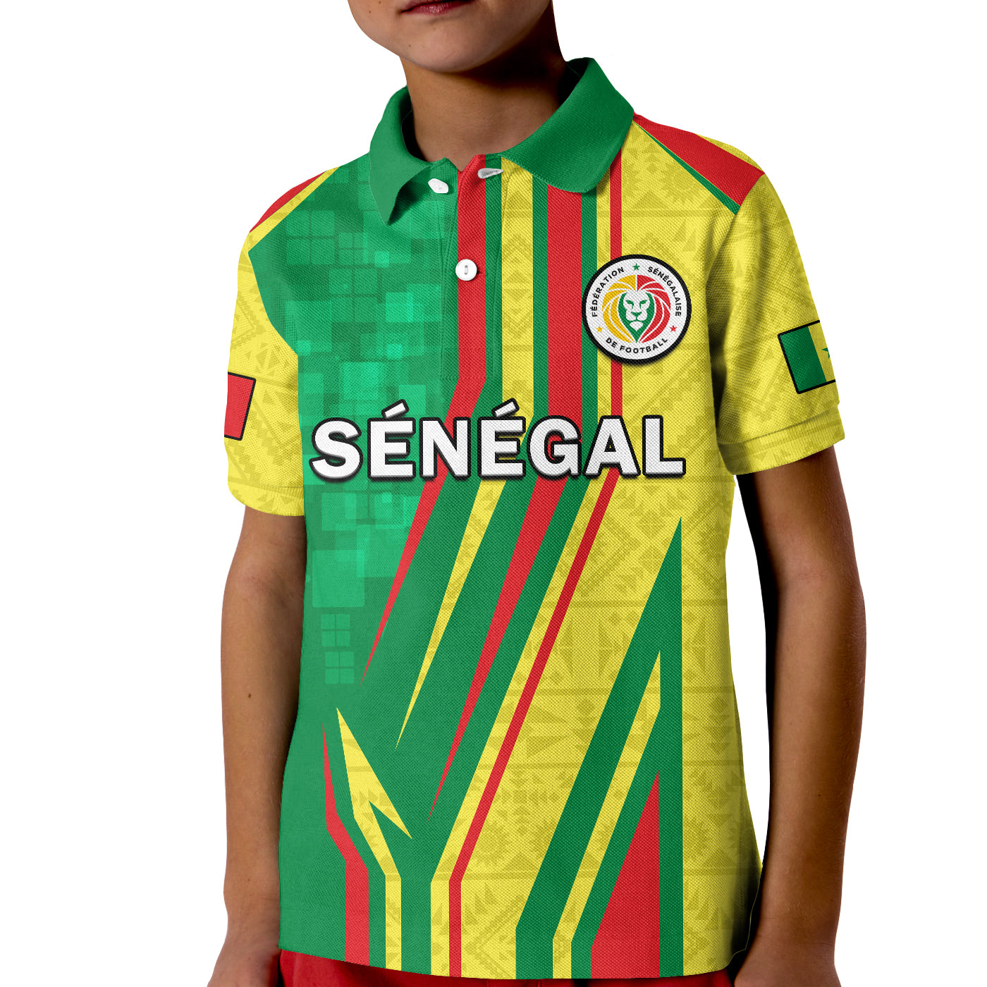 (Custom Text And Number) Senegal Football Polo Shirt Allez Les Lions Sporty Style LT14