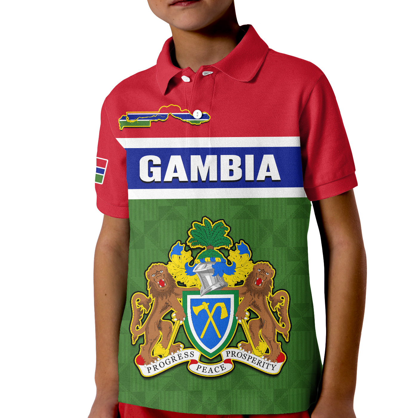 Gambia Polo Shirt Happy 58th Independence Anniversary Flag Style LT14