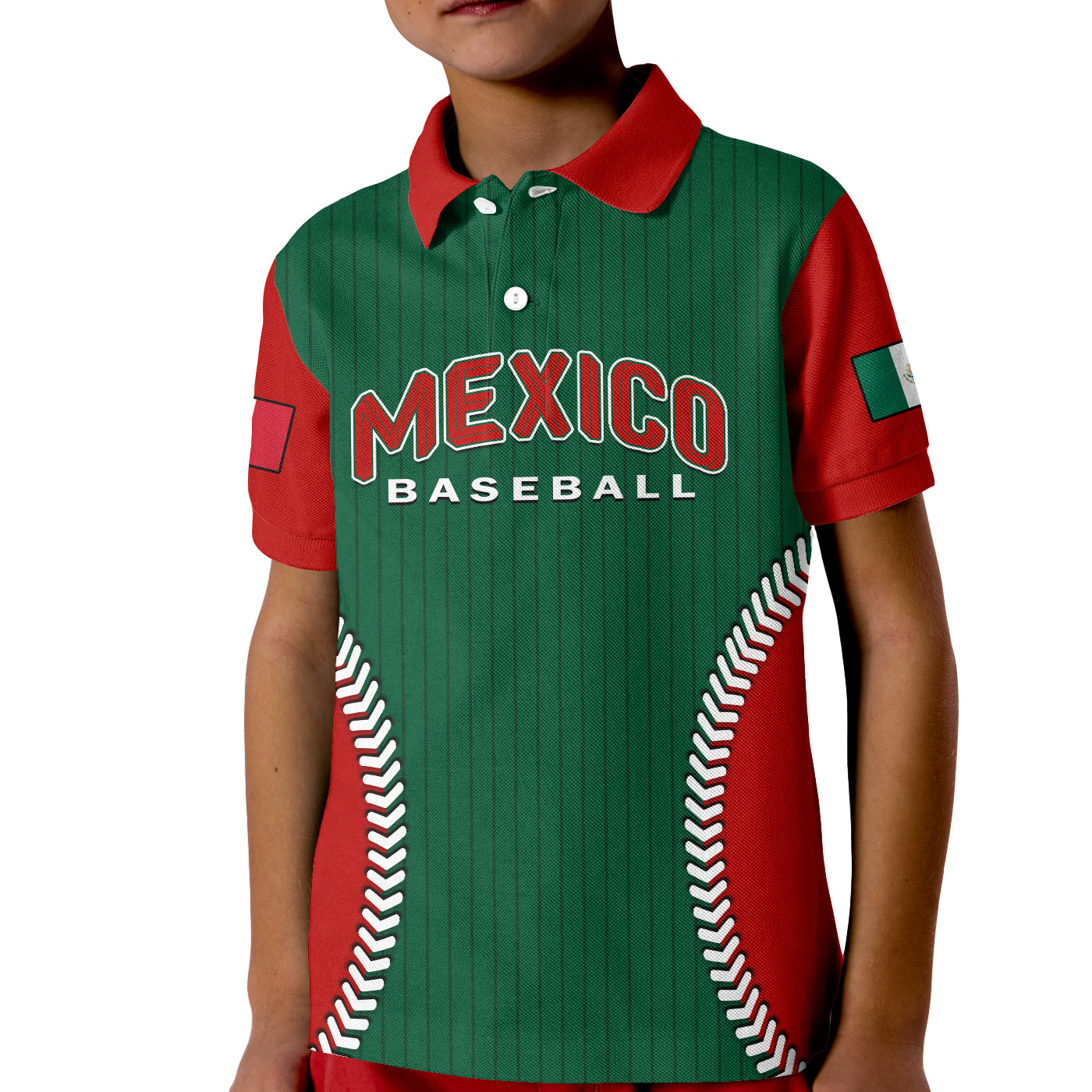 (Custom Text And Number) Mexico Polo Shirt Baseball Sporty Style LT14