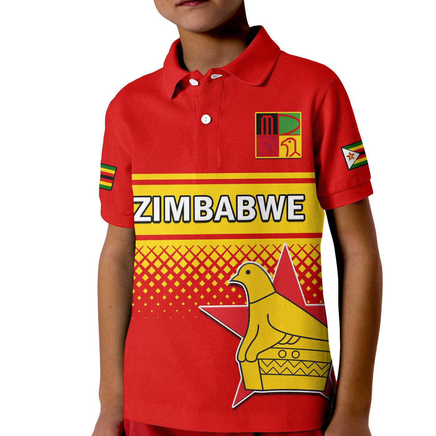 (Custom Text And Number) Zimbabwe Cricket Polo Shirt The Chevrons ODI Style LT14