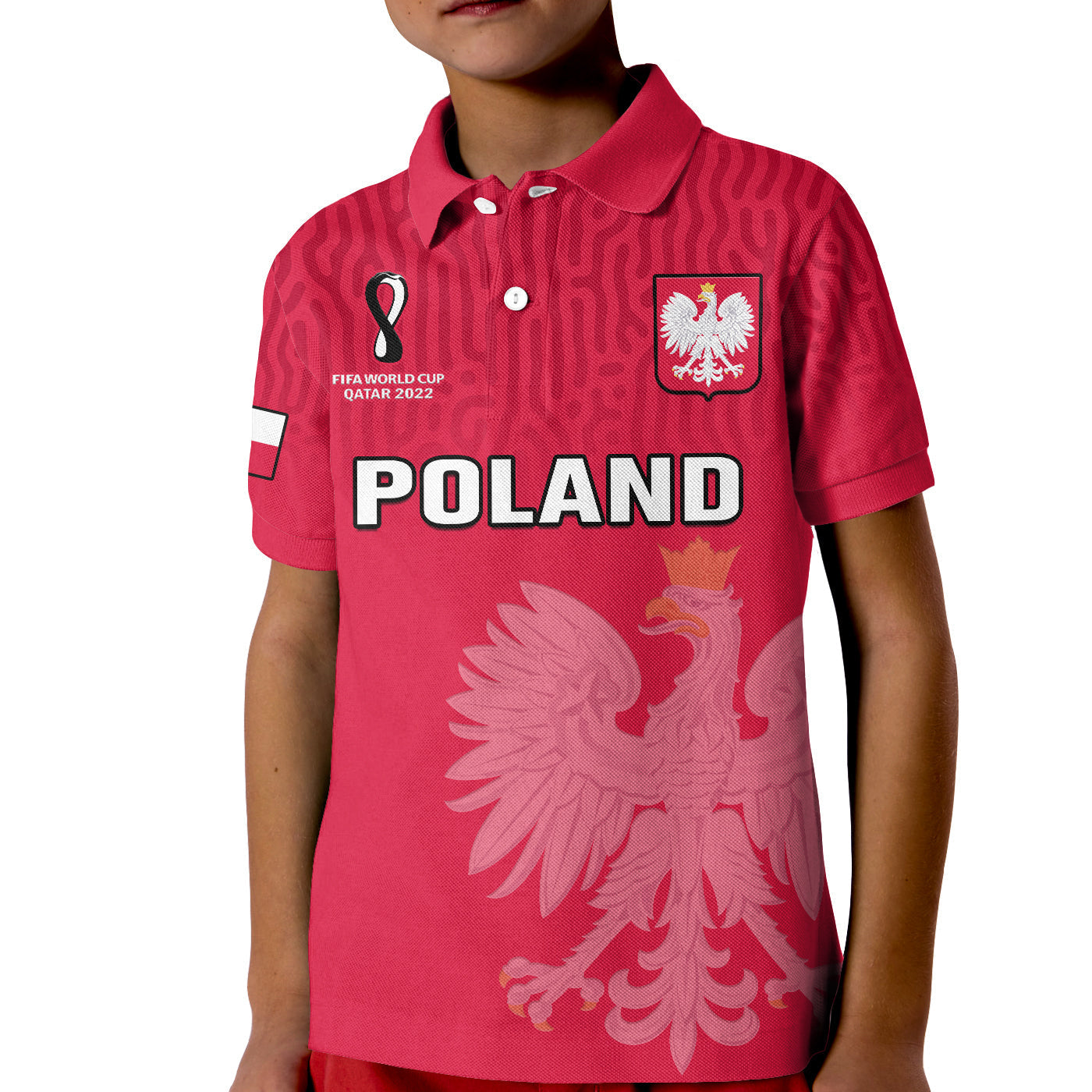 (Custom Text And Number) Poland Football Polo Shirt Polska Football 2022 Red LT14