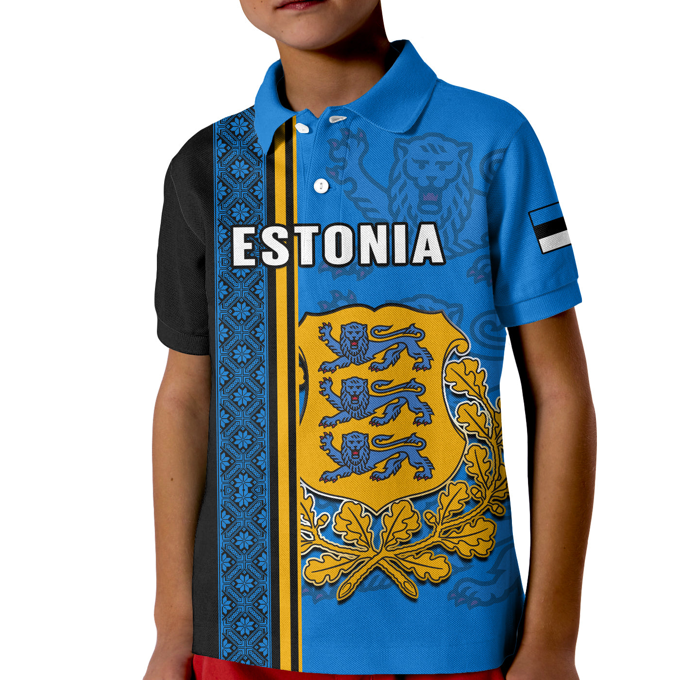 Estonia Polo Shirt Happy Estonian Independence Day With Coat Of Arms LT14