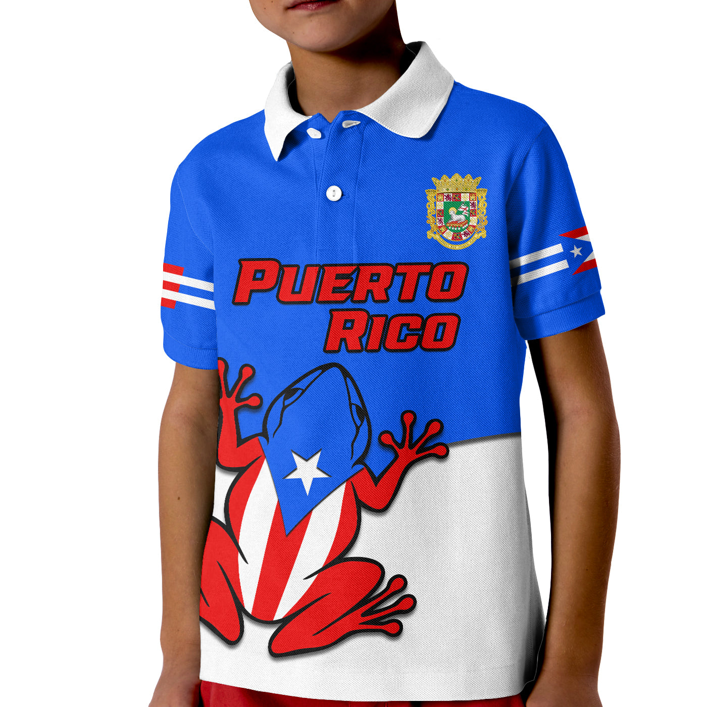 Custom Puerto Rico Polo Shirt Coqui Frog Simple Style LT14