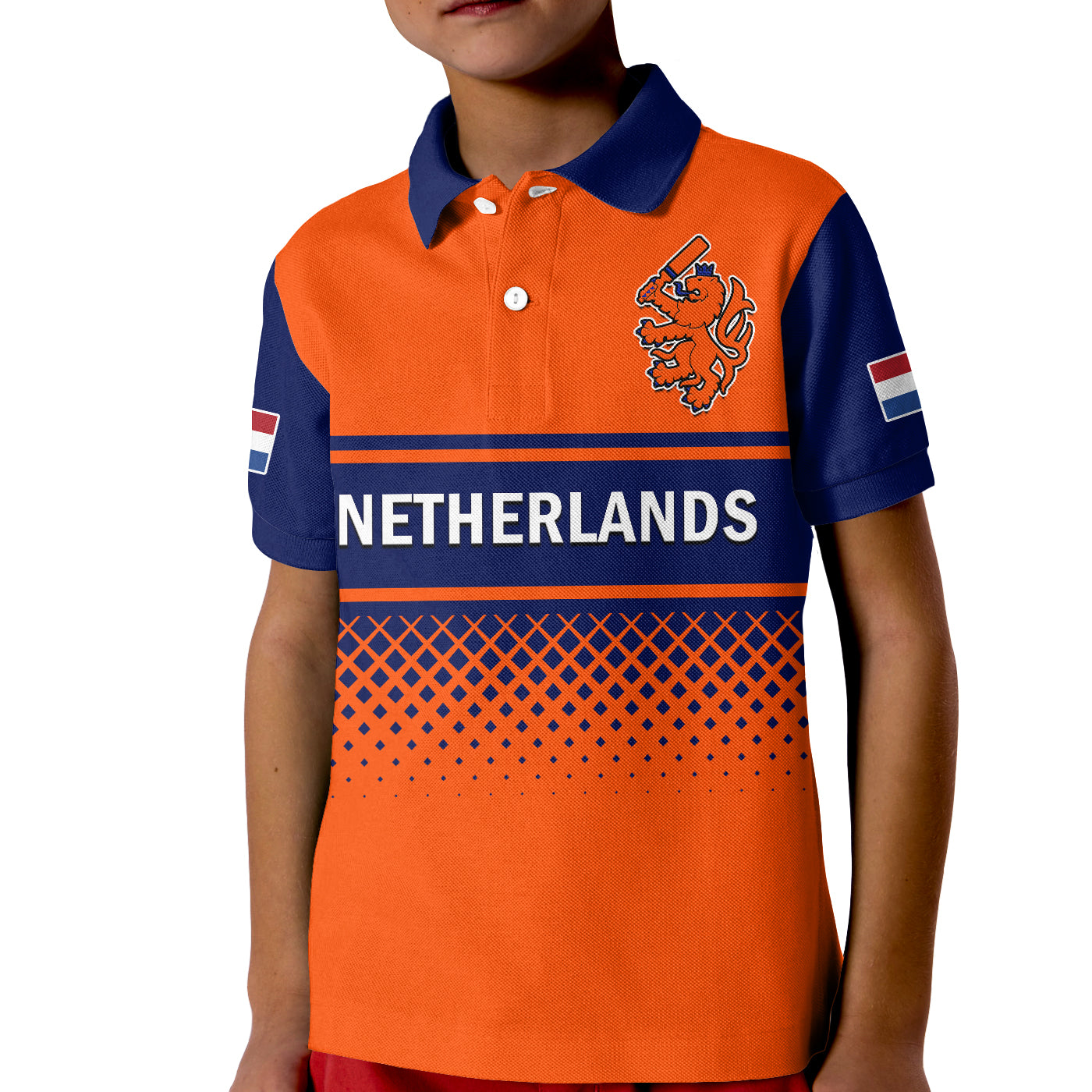 (Custom Text And Number) Netherlands Cricket Polo Shirt ODI Simple Orange Style LT14