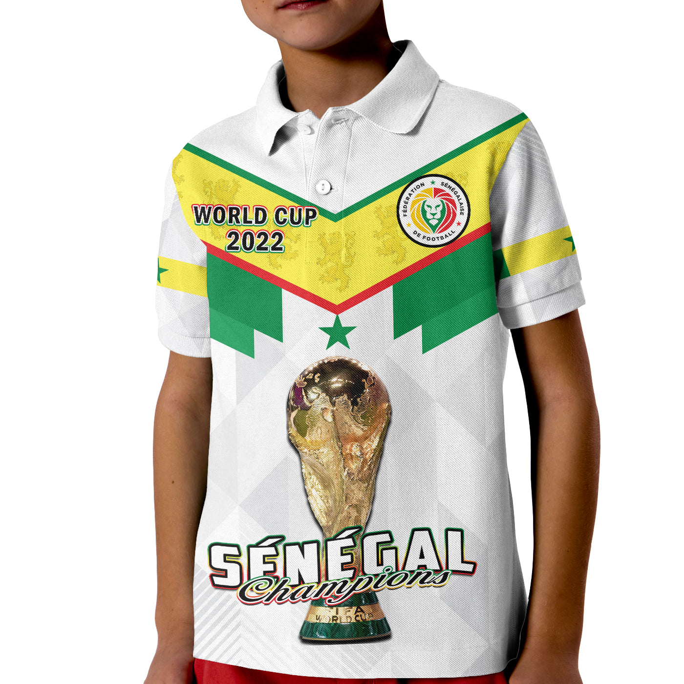 (Custom Text And Number) Senegal Football Polo Shirt Champions WC 2022 LT14