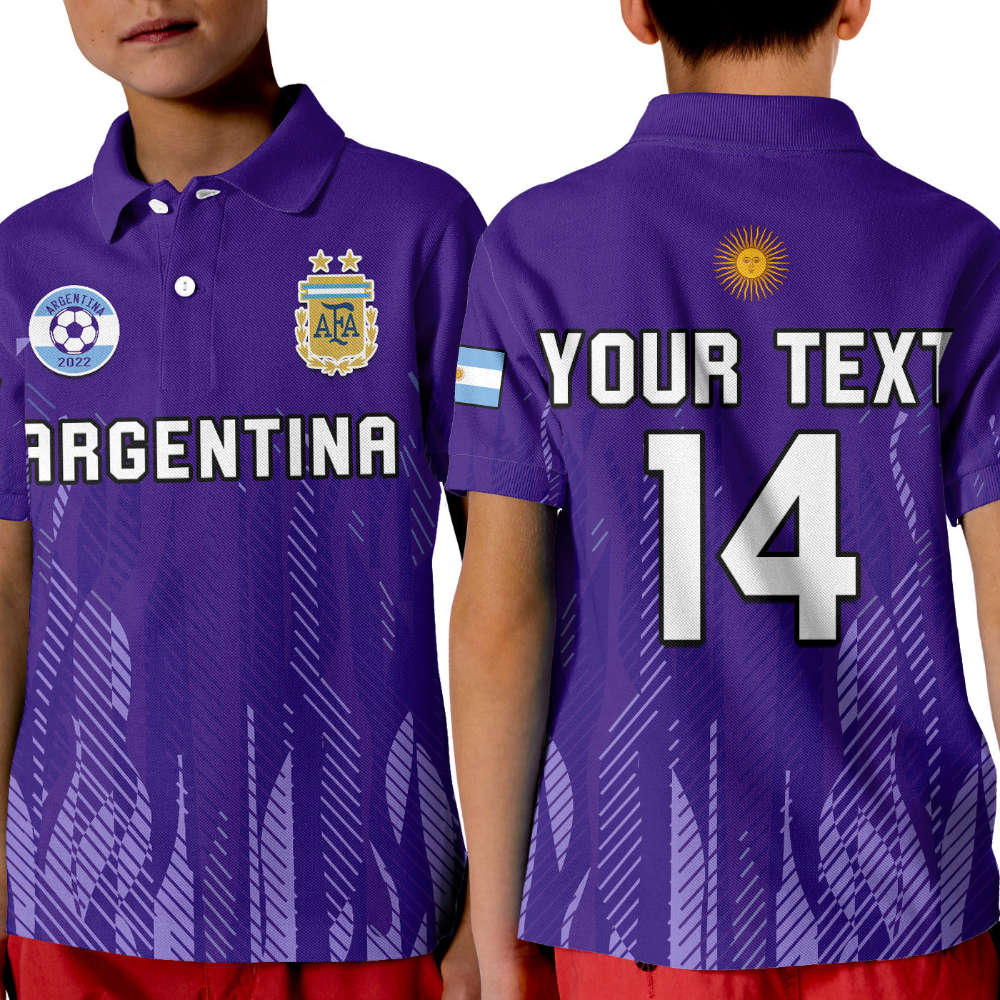 (Custom Text And Number) Argentina Football Polo Shirt Vamos La Albiceleste 2022 Newest Style LT14