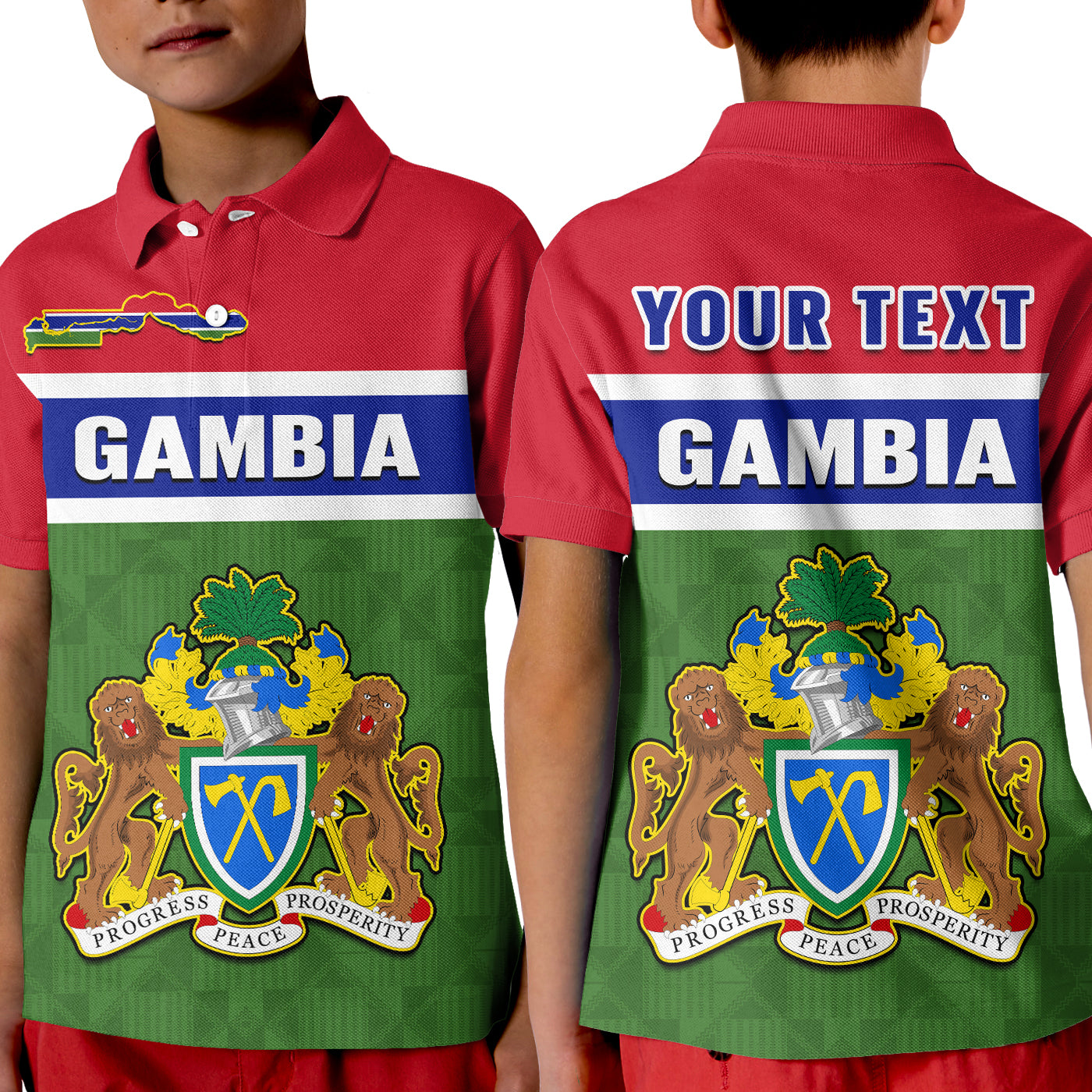 Custom Gambia Polo Shirt Happy 58th Independence Anniversary Flag Style LT14