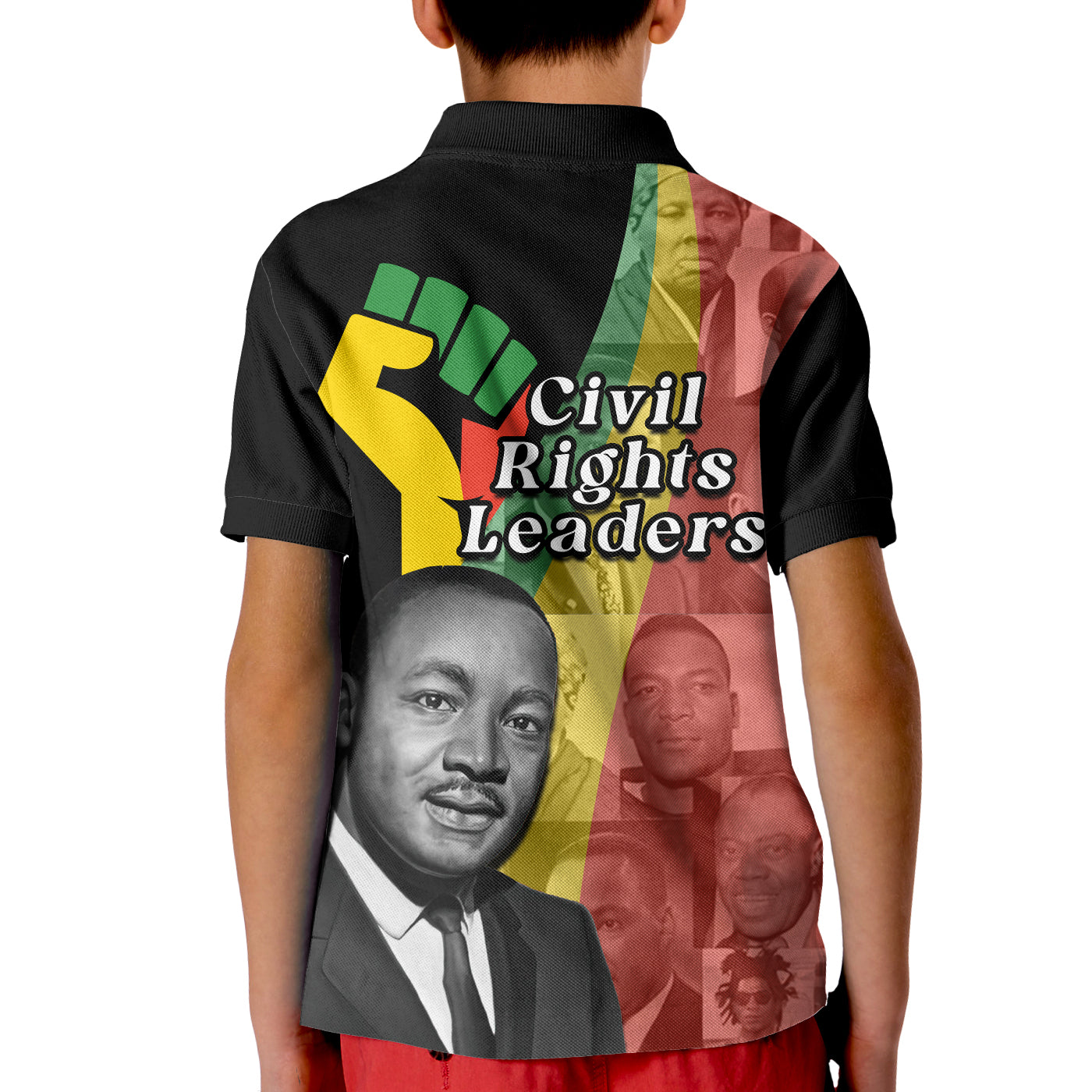 Civil Rights Leaders Polo Shirt African American Black History Month LT14
