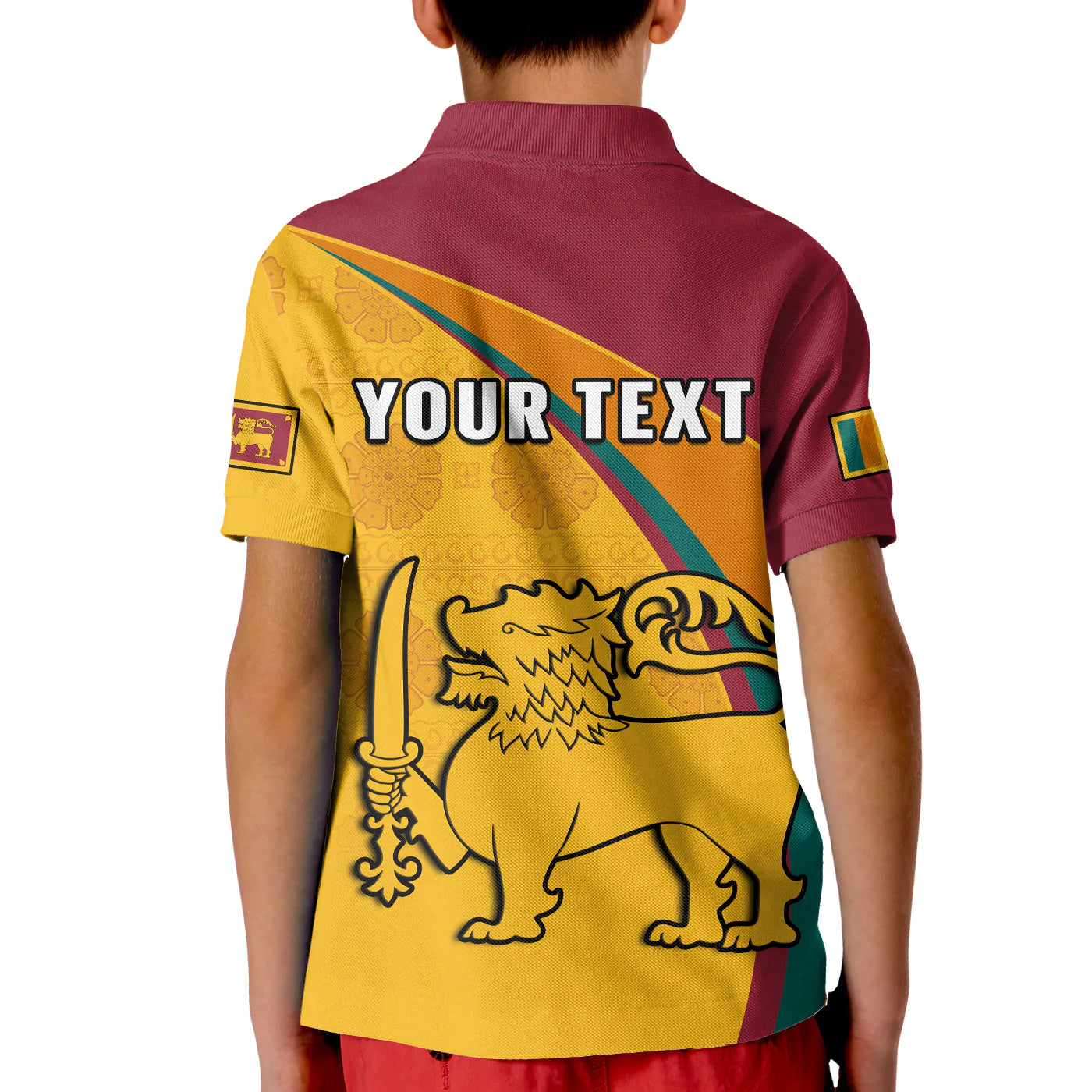 Custom Sri Lanka Polo Shirt Sri Lankan Pattern Happy 75 Years Of Independence LT14