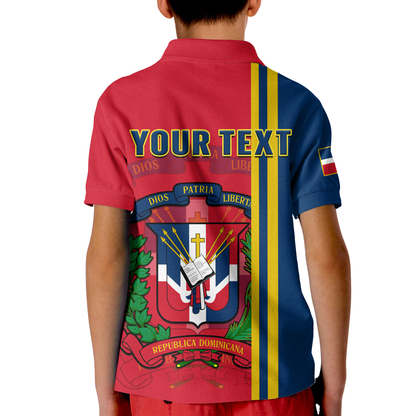 Custom Dominican Republic Polo Shirt Happy 179 Years Of Independence LT14
