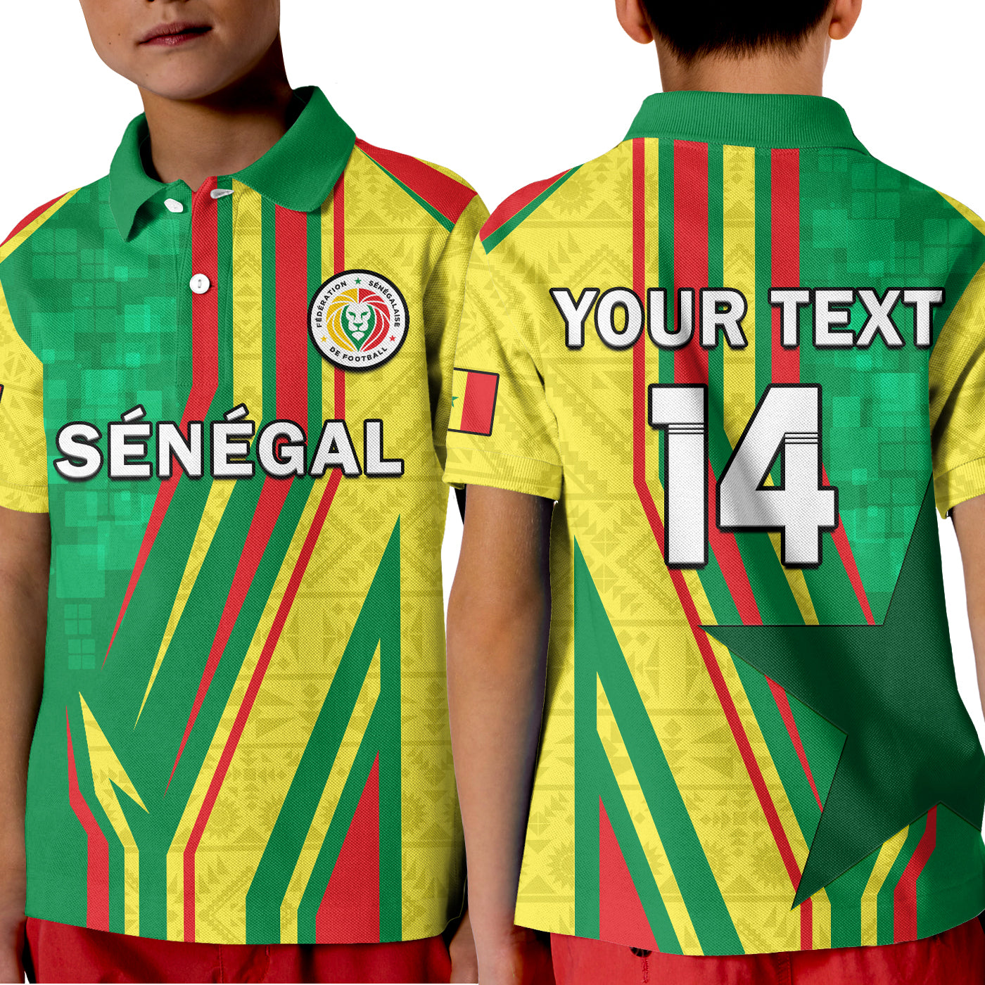 (Custom Text And Number) Senegal Football Polo Shirt Allez Les Lions Sporty Style LT14