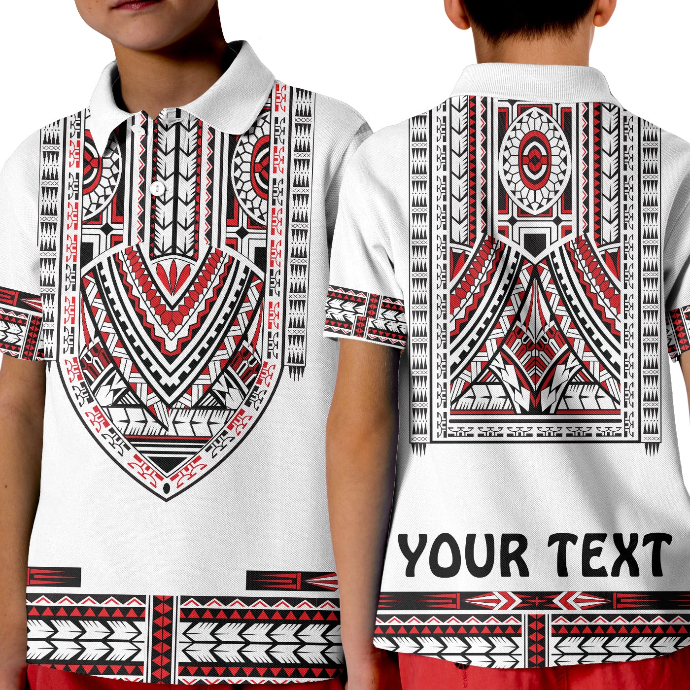 Custom Polynesian Polo Shirt Dashiki With Polynesian Tattoo Royal Version LT14