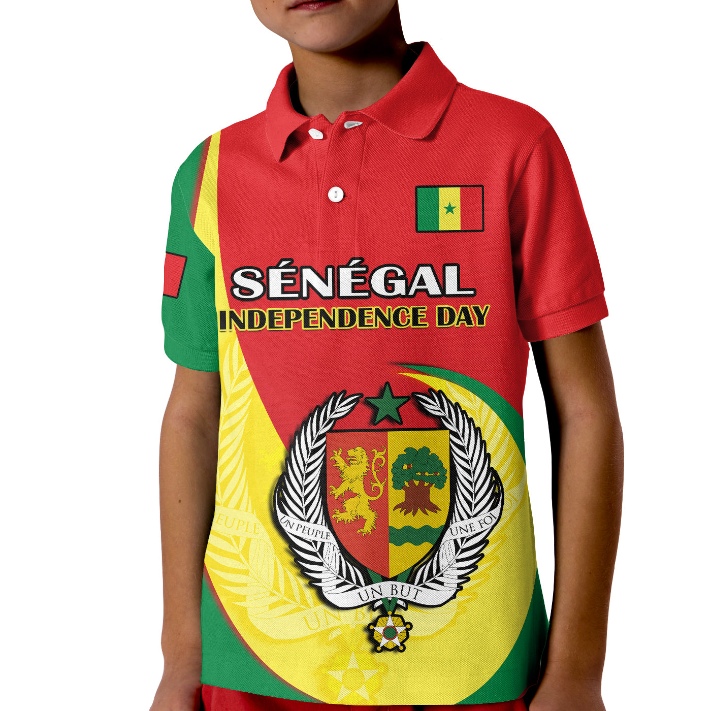 Custom Senegal Polo Shirt Happy 63th Independence Day LT14