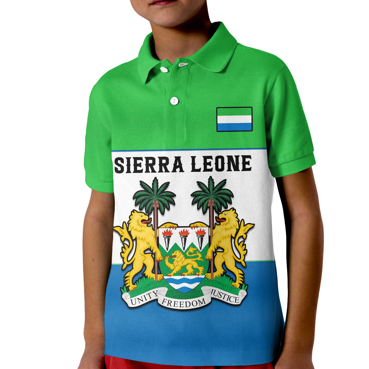 Custom Sierra Leone Polo Shirt Happy Independence Day LT14