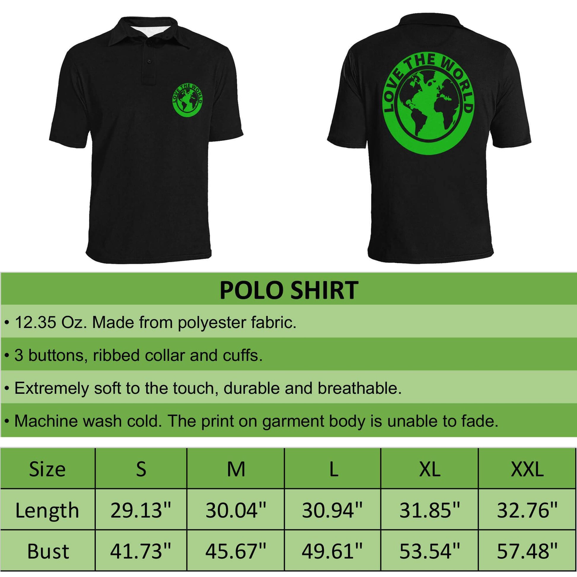 Viking Polo Shirt Vegvisir Mjolnir and Dragon Norse Tattoo RLT12