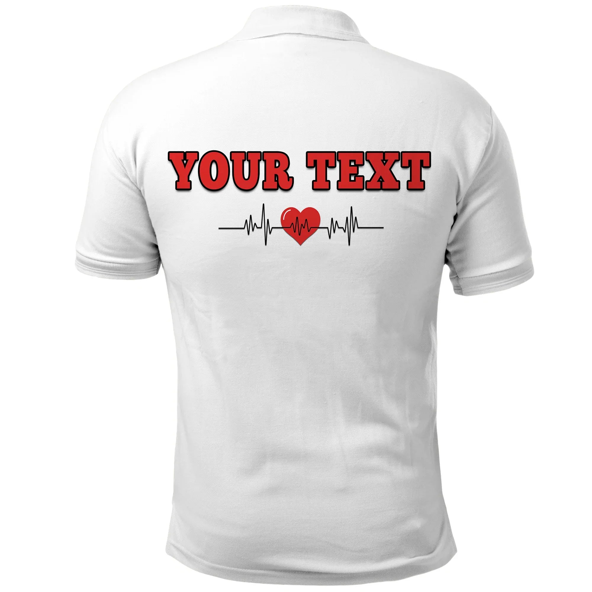 Custom American Valentines Day Polo Shirt White My Heart Only Beats For Him LT14