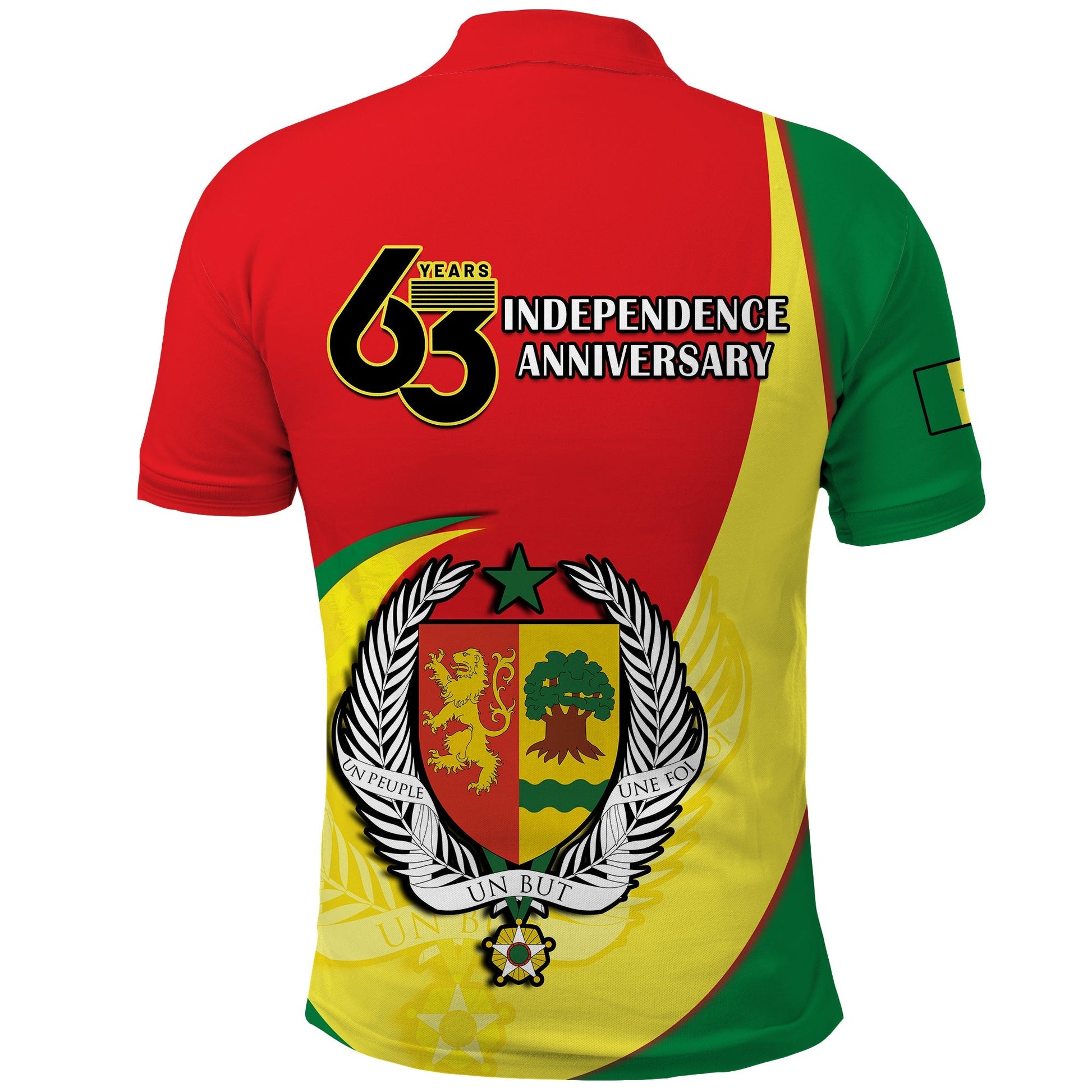 Senegal Polo Shirt Happy 63th Independence Day LT14