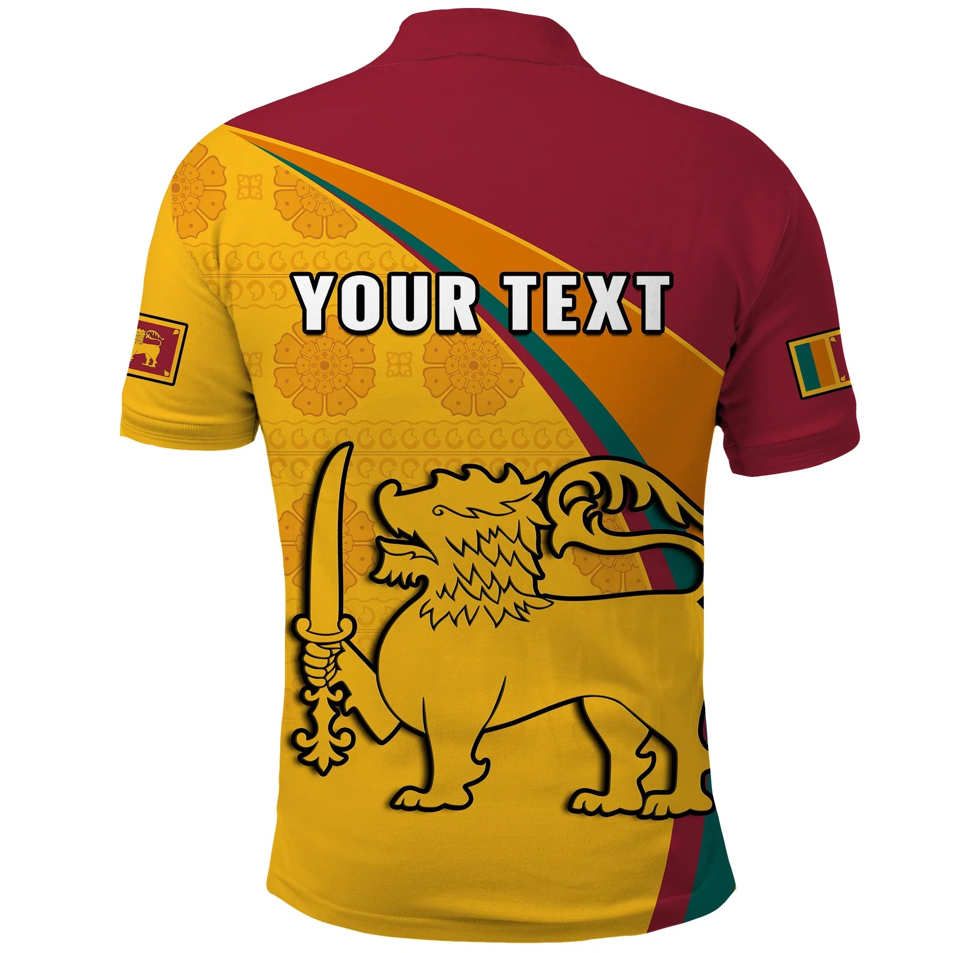 Custom Sri Lanka Polo Shirt Sri Lankan Pattern Happy 75 Years Of Independence LT14