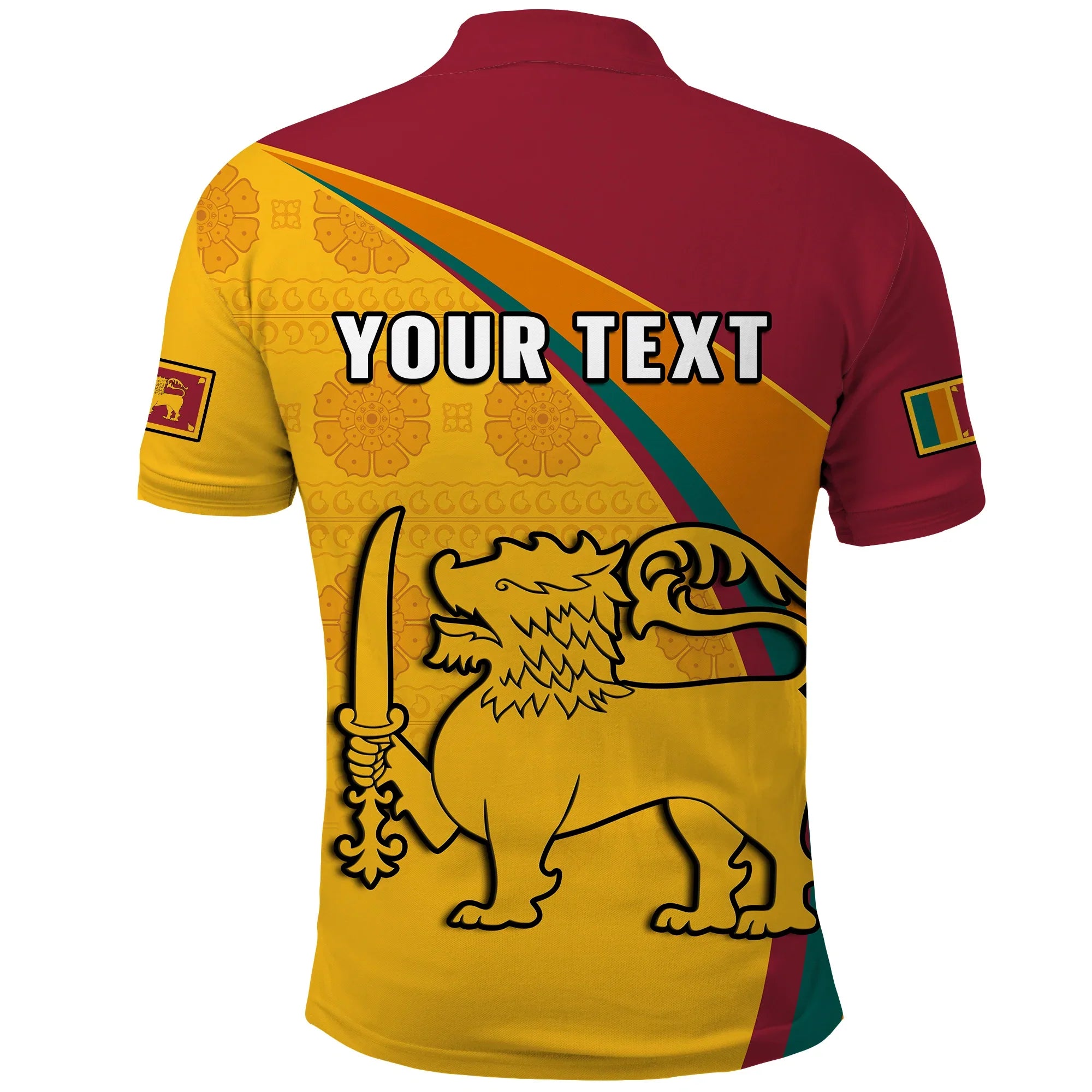 Custom Sri Lanka Polo Shirt Sri Lankan Pattern Happy 75 Years Of Independence LT14