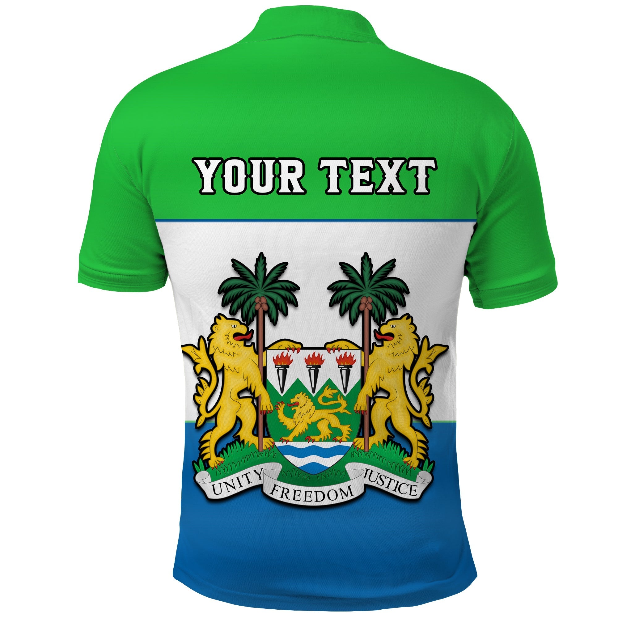 Custom Sierra Leone Polo Shirt Happy Independence Day LT14