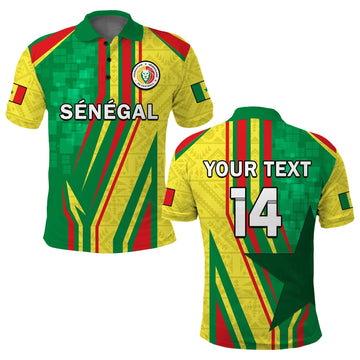(Custom Text And Number) Senegal Football Polo Shirt Allez Les Lions Sporty Style LT14