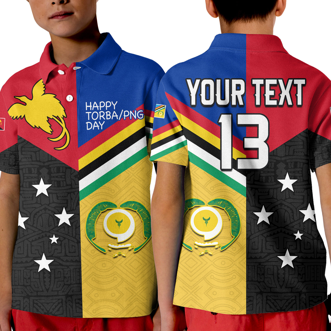 Custom Text and Number Torba PNG Day Polo Shirt 2022 Simple Polynesia LT13