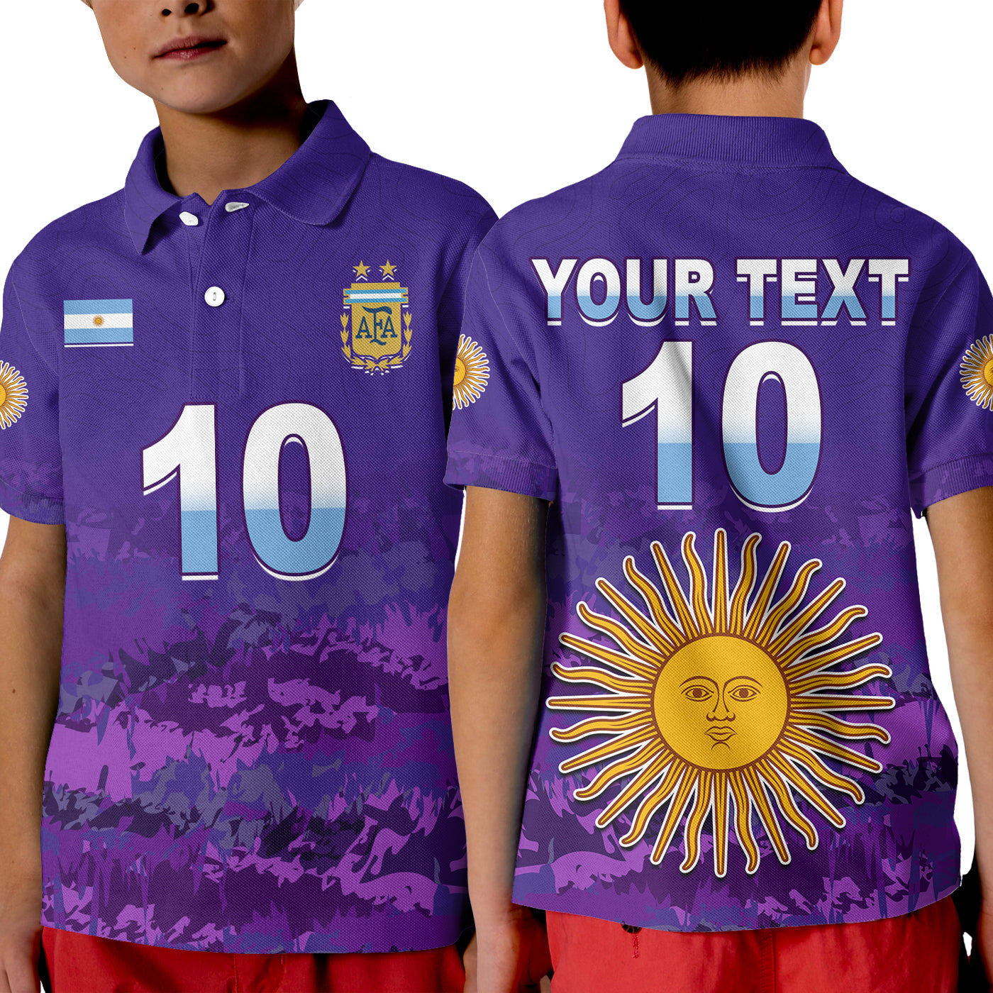 (Custom Text and Number) Argentina Football Polo Shirt Go Champions La Albiceleste LT13