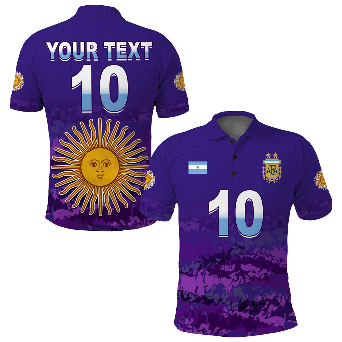 (Custom Text and Number) Argentina Football Polo Shirt Go Champions La Albiceleste LT13