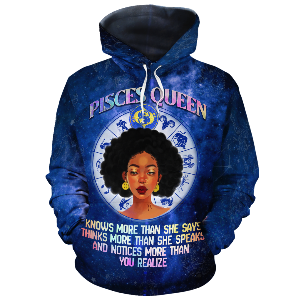 African Hoodie Pisces Queen Fleece Hoodie