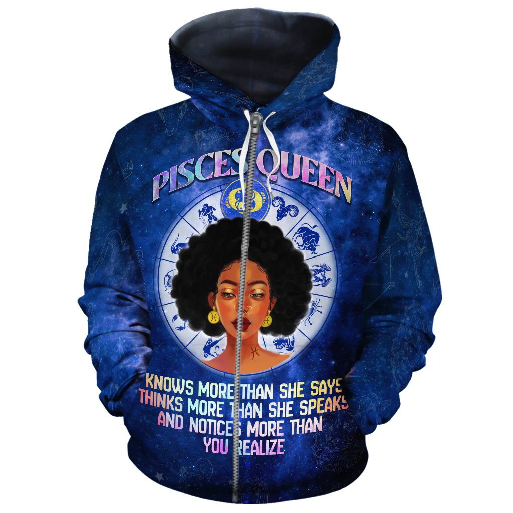 African Hoodie Pisces Queen Fleece Hoodie
