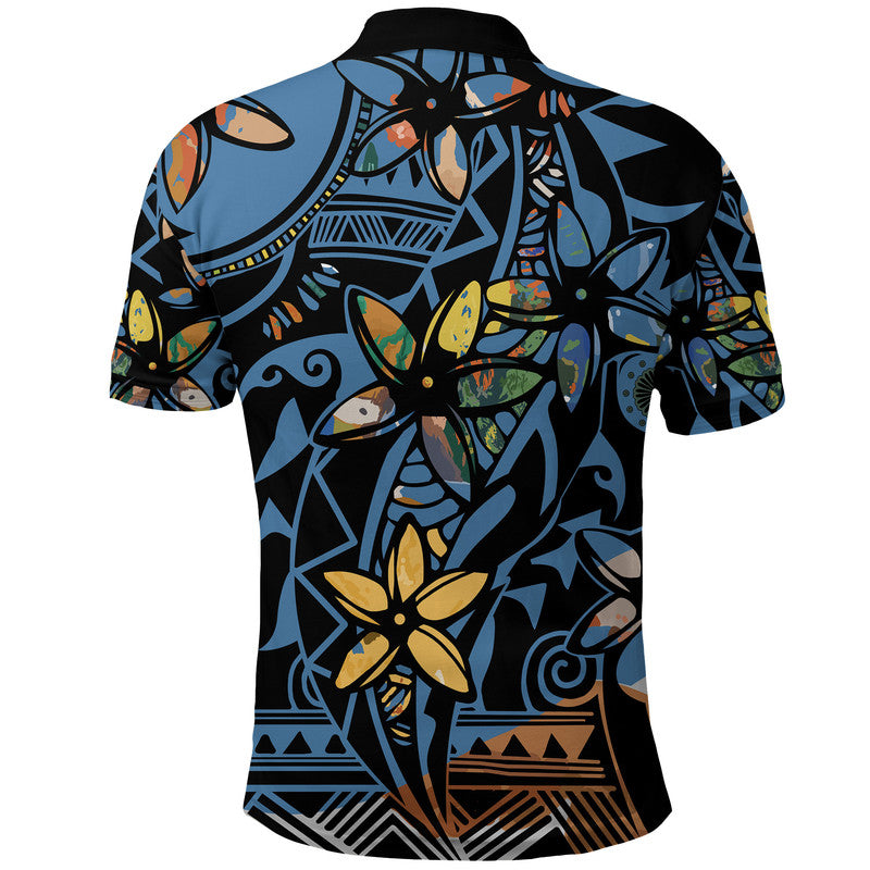 Plumeria Curve Polynesian Polo Shirt LT9