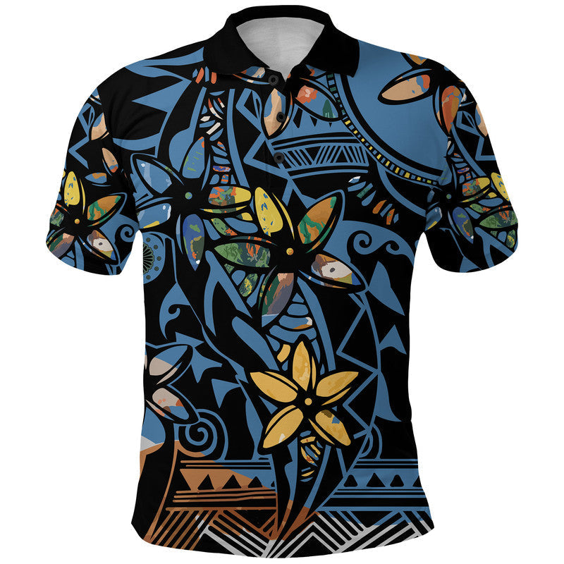 Plumeria Curve Polynesian Polo Shirt LT9