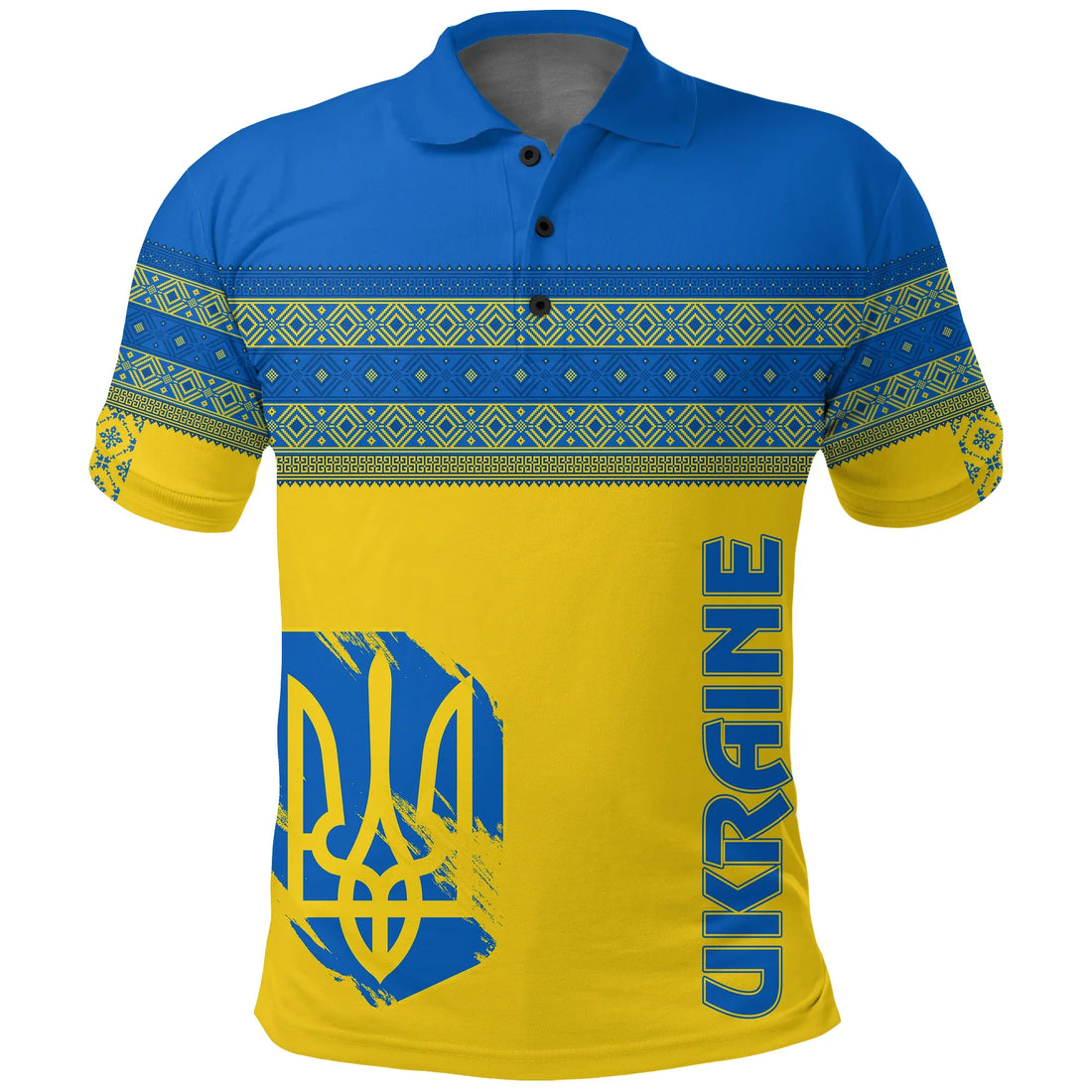 Ukraine Unity Day Polo Shirt Folk Style LT7