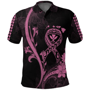 Hawaii Polo Shirt Breast Cancer Survivor Mix Hibiscus LT7