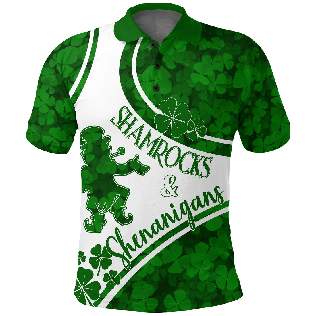 Saint Patrick Day Polo Shirt Shamrocks And Shenanigans LT7