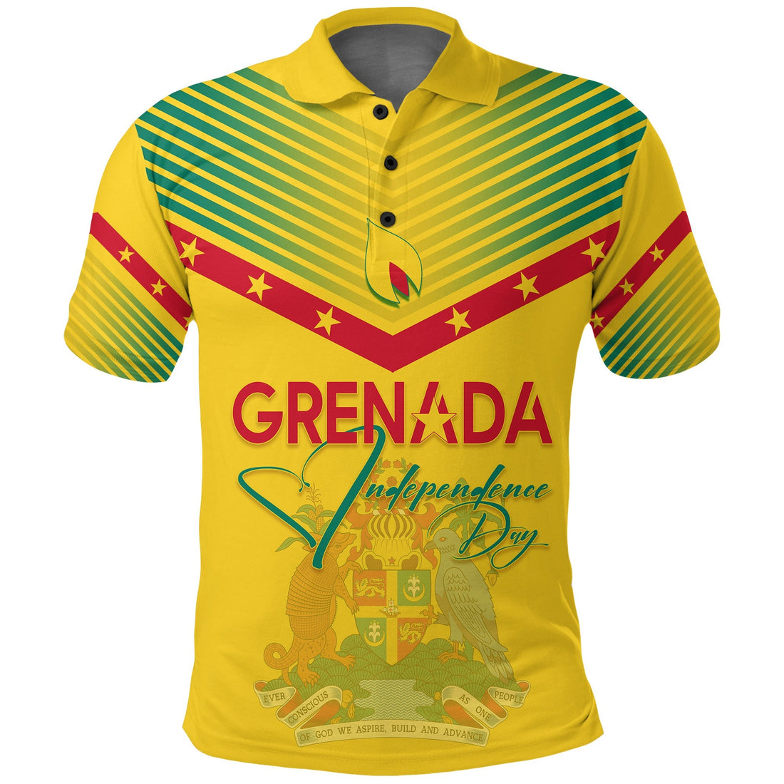 Grenada Polo Shirt Independence Day Geometric Style Ver 02 LT7