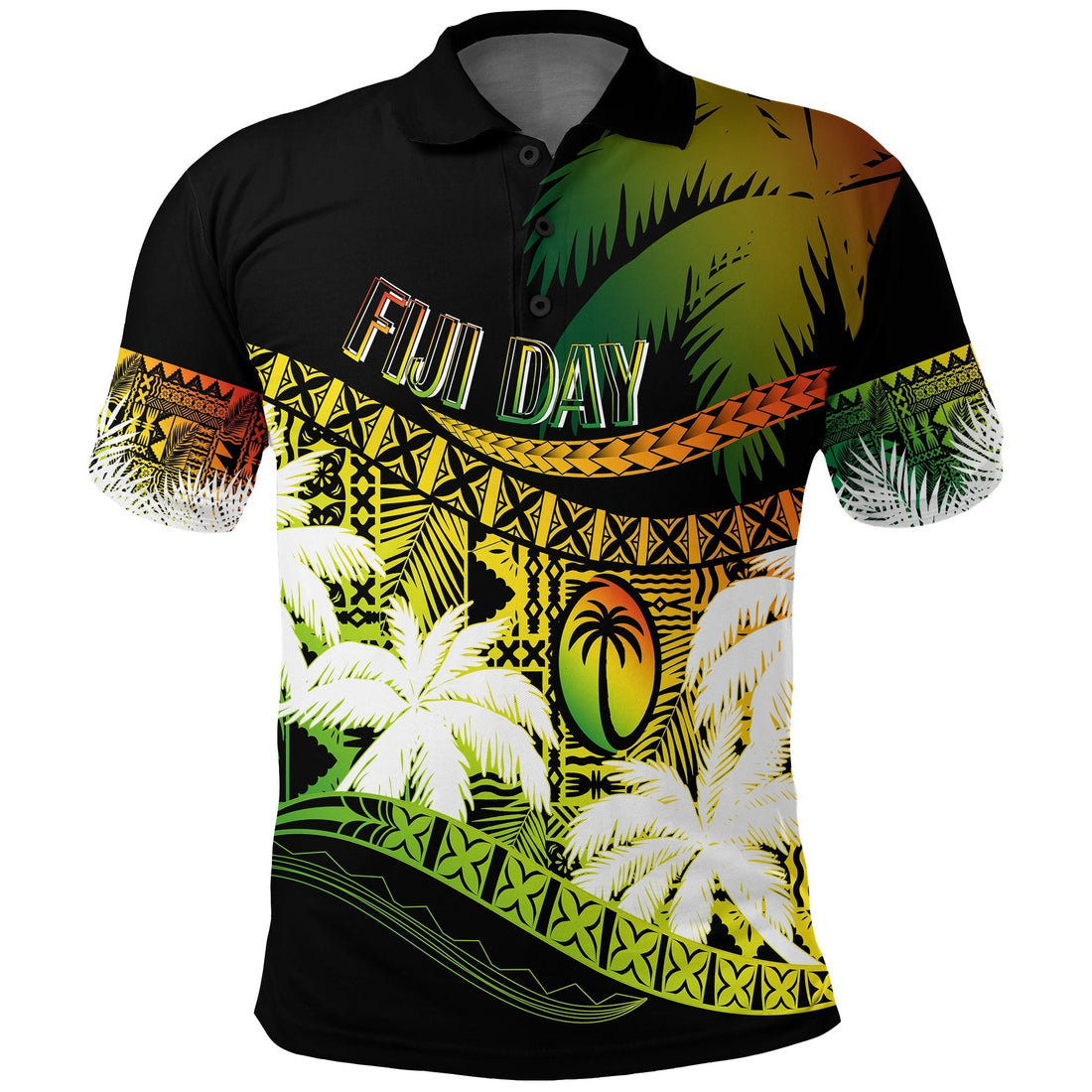 Custom Fiji Day Polo Shirt Flying Fijians Masi Kesa Style Reggae LT7