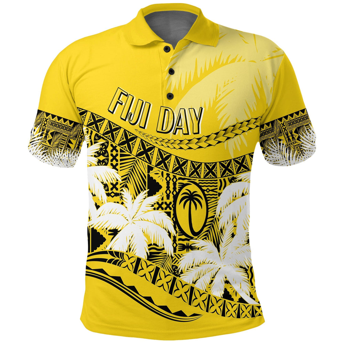 Custom Fiji Day Polo Shirt Flying Fijians Masi Kesa Style Gold LT7