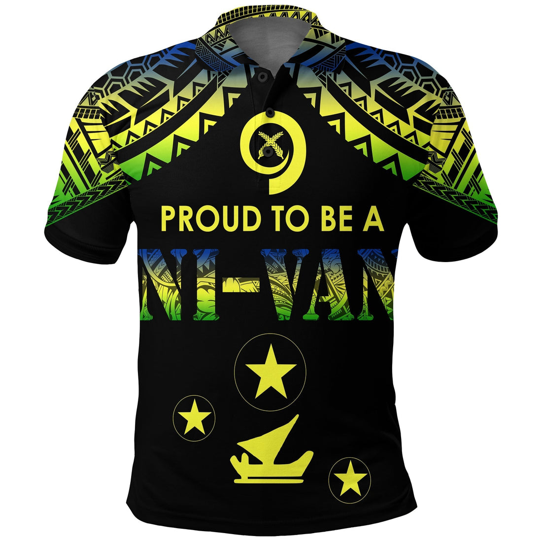 Vanuatu Proud To Be A Ni Van Polynesian Pattern Polo Shirt Malampa Province LT7