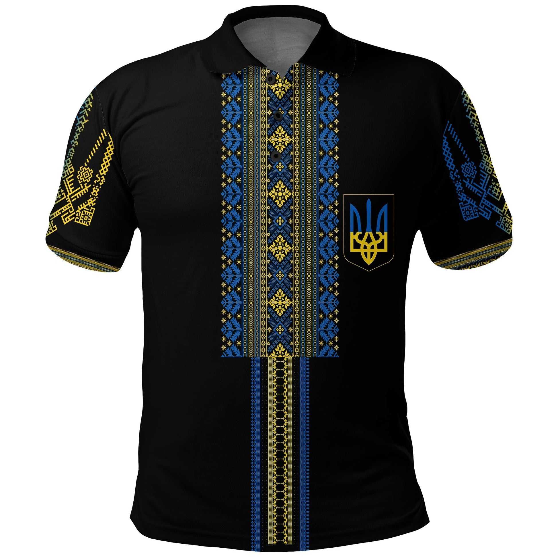 Ukraine Folk Patterns Folk Pattern Polo Shirt Slava Ukraini LT7