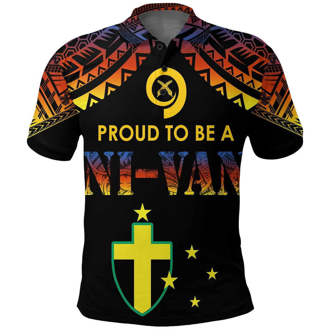 Vanuatu Proud To Be A Ni Van Polynesian Pattern Polo Shirt Tafea Province LT7