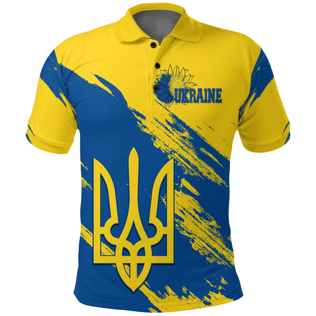 Ukraine Polo Shirt Slava Ukraini Grunge Style LT7