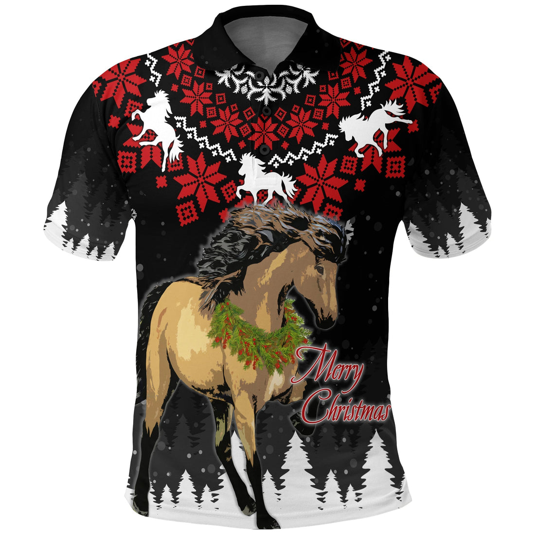 Iceland Polo Shirt Christmas Icelandic Horse Do The Tolt LT7