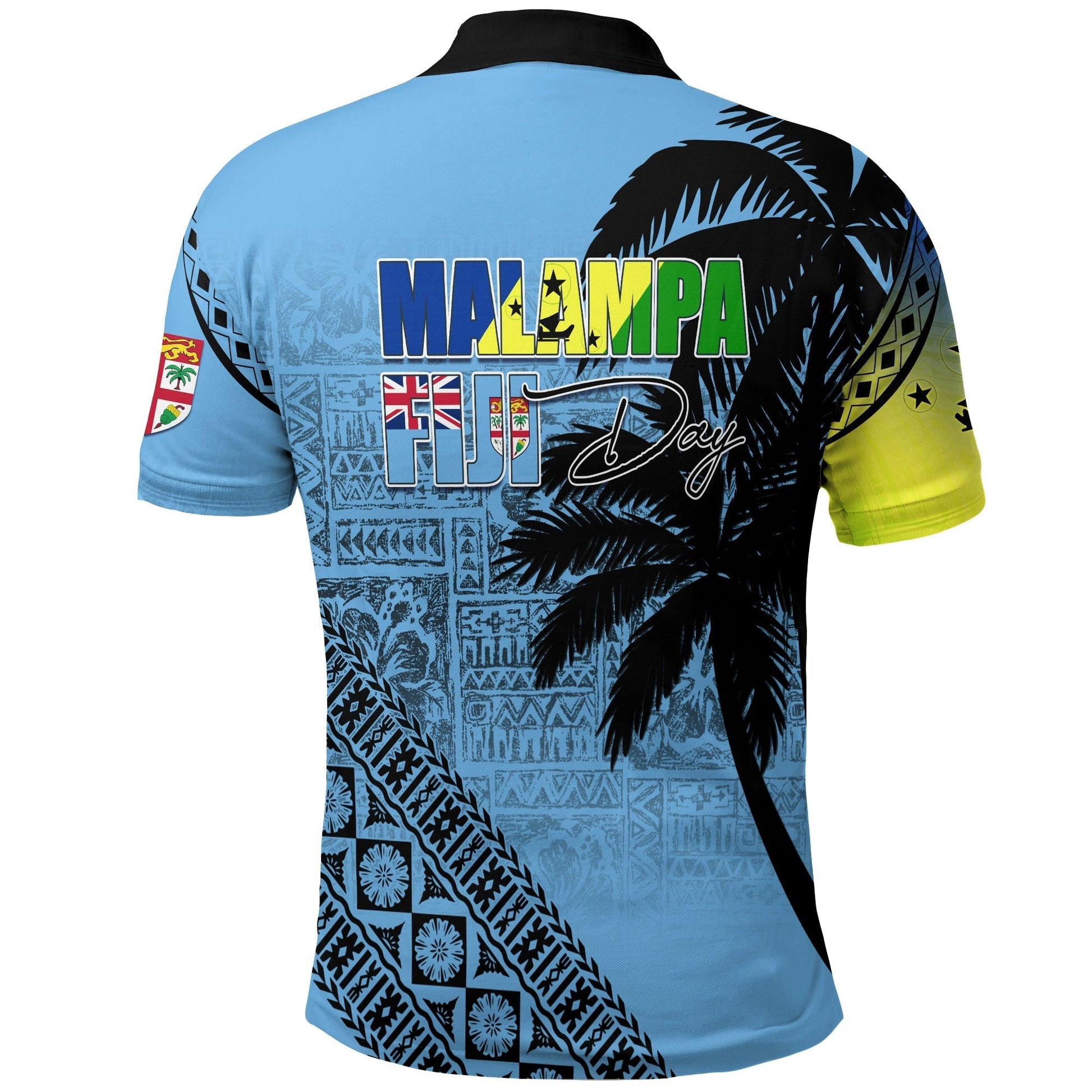 Malampa Fiji Day Polo Shirt Flags Mix Style LT7