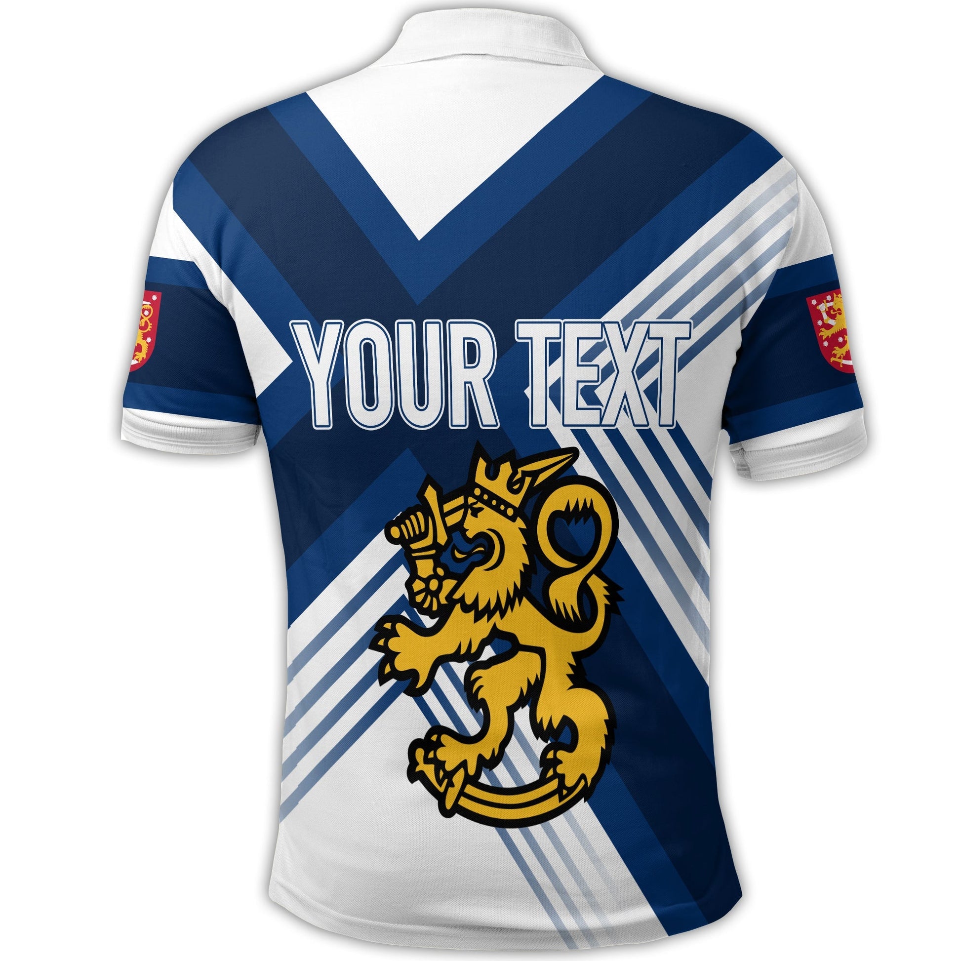 Custom Finland Ice Hockey World Championships Suomi Polo Shirt White Version LT7