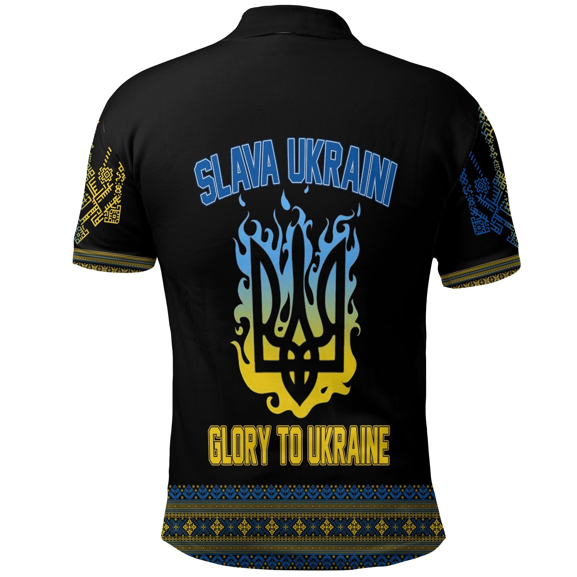Ukraine Folk Patterns Folk Pattern Polo Shirt Slava Ukraini LT7