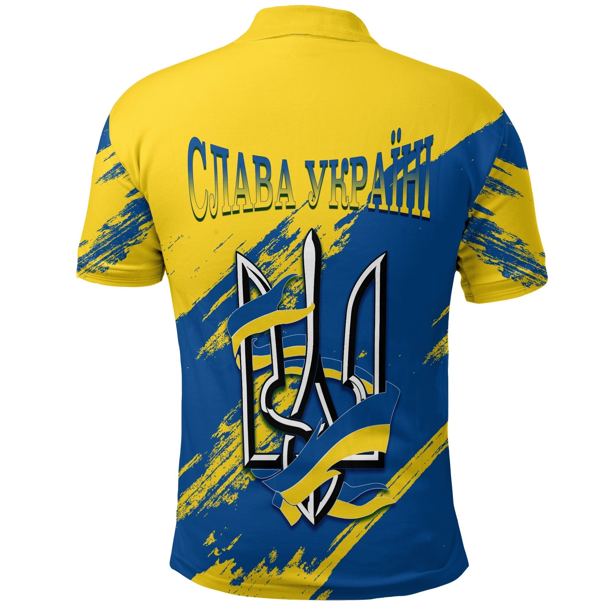 Ukraine Polo Shirt Slava Ukraini Grunge Style LT7
