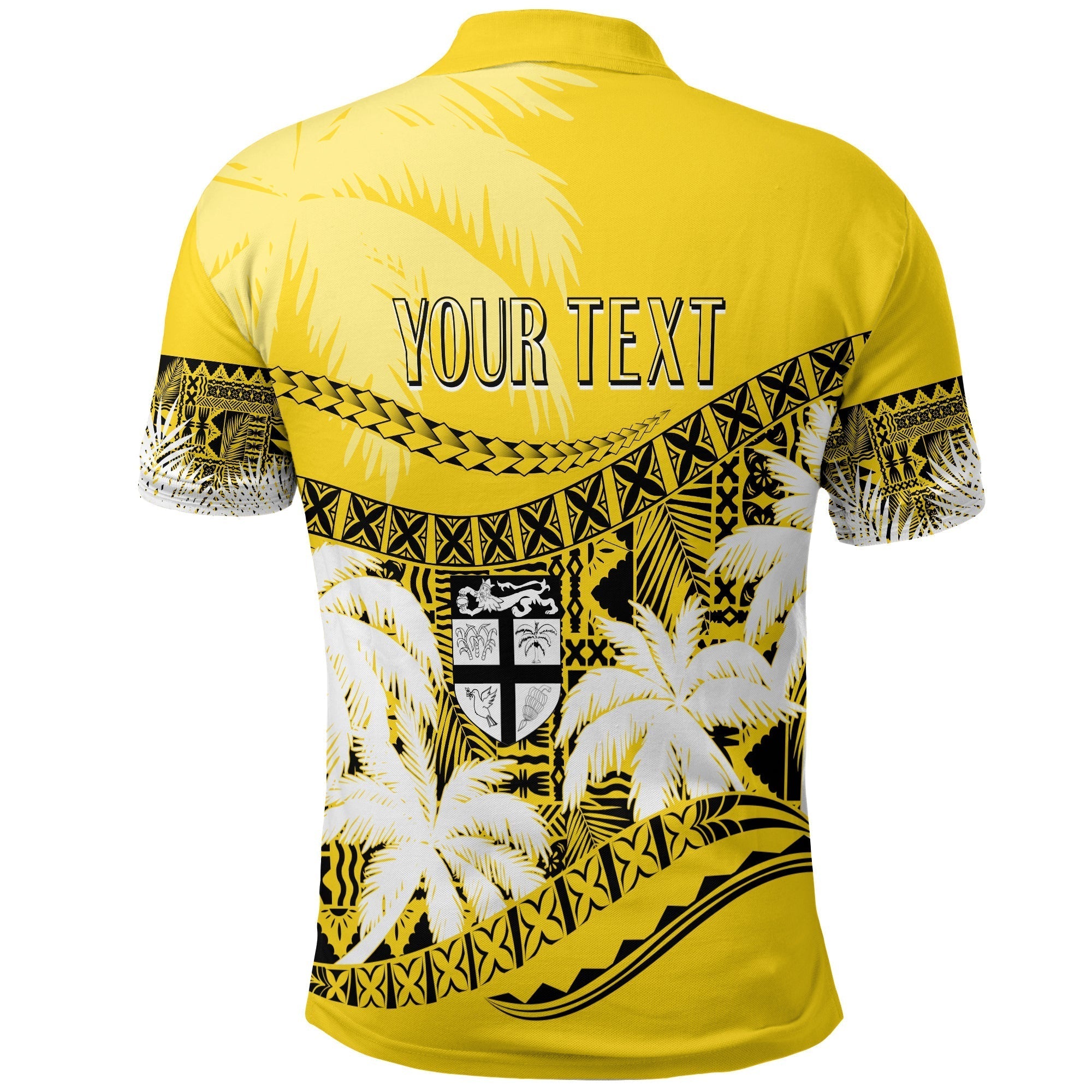 Custom Fiji Day Polo Shirt Flying Fijians Masi Kesa Style Gold LT7