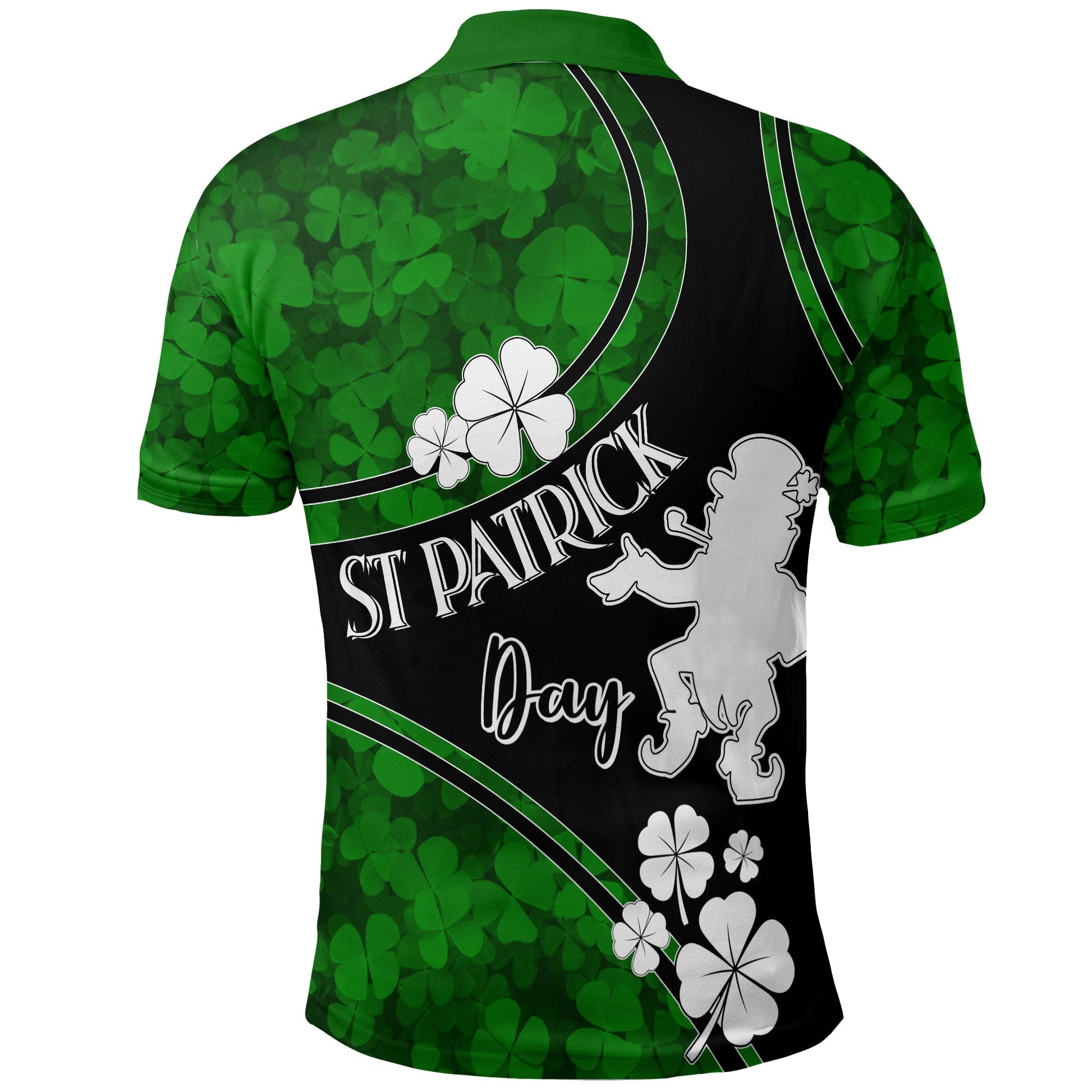 Saint Patrick Day Polo Shirt Shamrocks And Shenanigans Black Style LT7