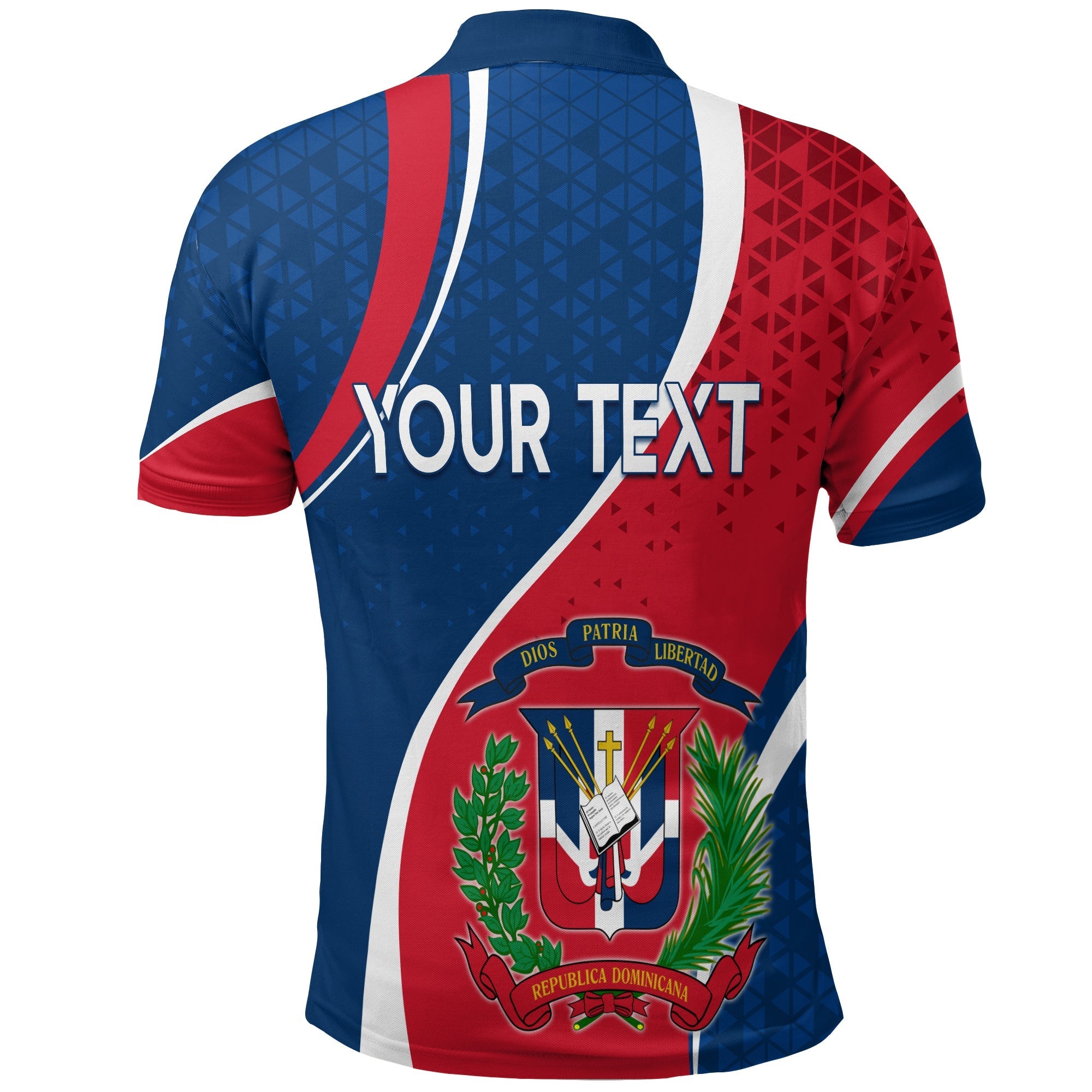 Dominican Republic Polo Shirt Independence Day Curve Style LT7
